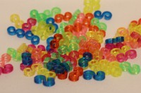 S-clips fargede - ass 25 stk
