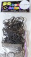 Perle strikk - Svart 200 med heklepinne og 24 s-clips