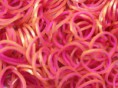 Rosa med "gull" støv 600 strikk med 25 s-clips